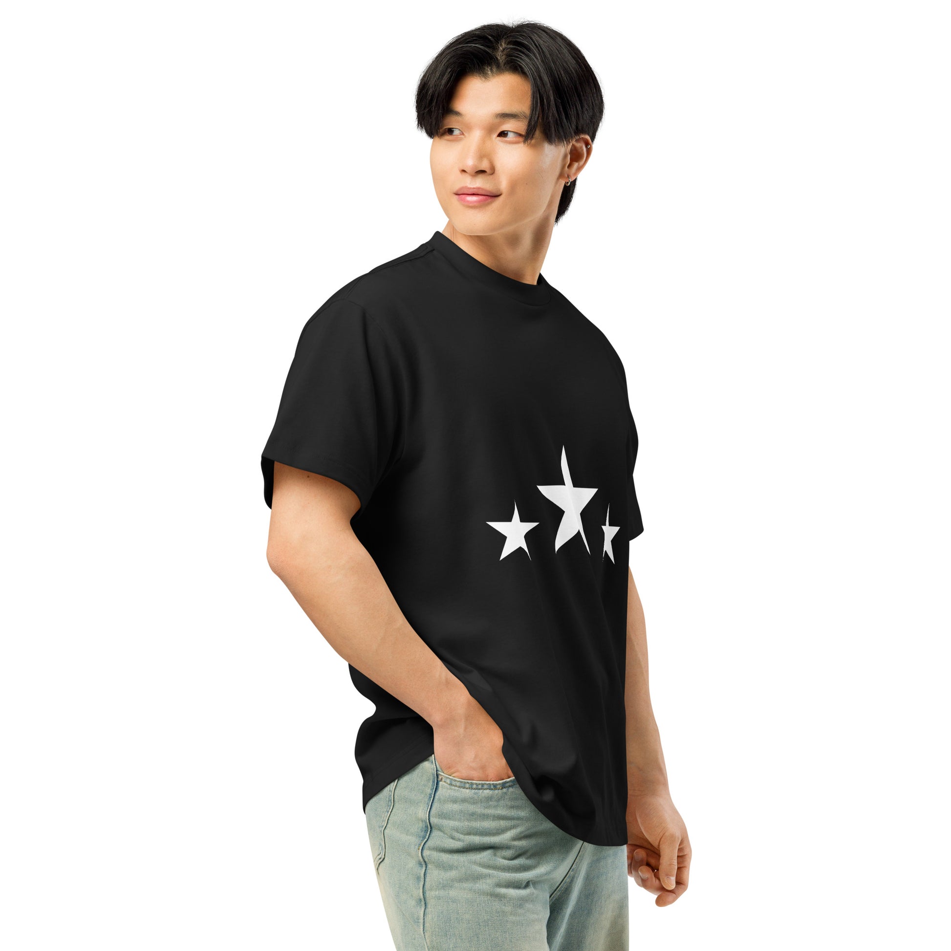 Men’s box tee.